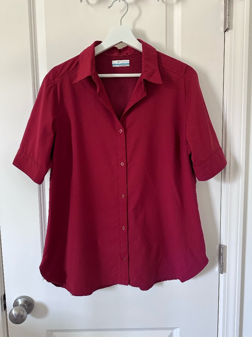Columbia Red Button Up
